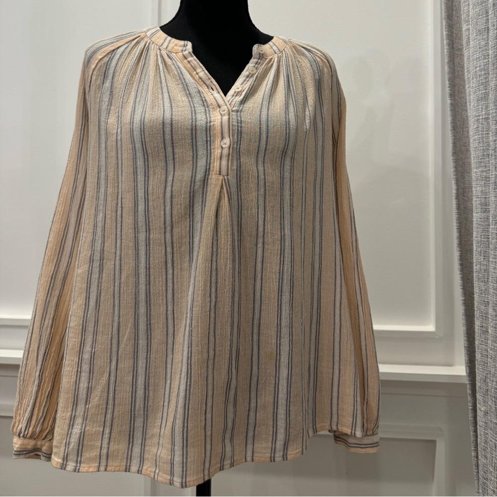 Light Orange Striped Blouse